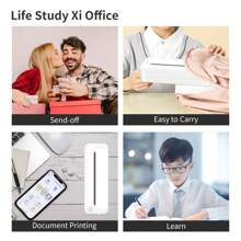 A4 Household Mini High Definition Portable Intelligent Mistake Question Correction Thermal Printer For Homeworks And Studies, Wireless Connection, 5 Rolls Of Thermal Paper Included - Pink - View 7