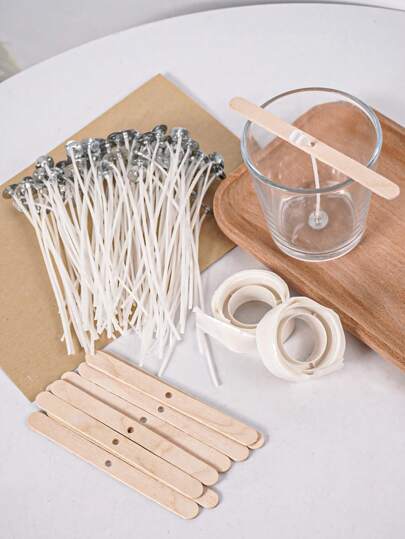 103 stuks Kandelaars Houten Houders Kaars Maken Sets Apparaat Puur Kern Doe-Het-Zelf Gereedschap Accessoires