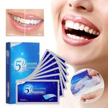 5d Whitening Strips For Teeth, Oral Health Care Double-Sided Elasticity Tooth Patch - White - View 1