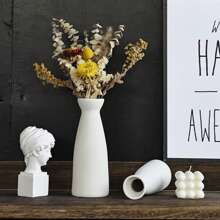 1pc Ceramic Matte Vase For Home Decor, Modern And Minimalist Decorative Vase Set For Pampas Grass, Boho Vase For Farmhouse Living Room Dining Room Tabletop Bookshelf Centerpiece Table Decor Gifts Birthday Graduation Room Decor Flower Vase Glass Vase