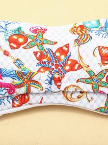 Women's Seashell Printed Swimwear Set Summer - Multicolor - View 4