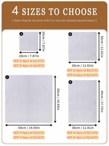 4 Piezas De Tela Blanca Para Punto De Cruz Para Bordado Diy, Disponible En 11ct Y 14ct, Con 4 Tamaños De Corte Para Cada