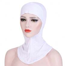 Z.H.A 1pc Solid Color Modal Turban Hat Thin Breathable Full Head Cover Scarf Cap Simple Under Scarf Cap Soft Cozy Elastic Bonnet Wrap Bonnet Hair Bonnet Turban - Multicolor - View 12