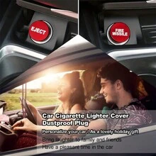 Cigarette Lighter Socket Button, Novelty Lighter Set For Car With Standard 12v Power Supply - Red - View 3