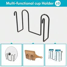 Dish Drainer Rack With Drip Tray, Dish Drying Rack With 360° Swivel Spout And Drainer Mat, Durable Stainless Steel Dish Rack With Cup Holder And Cutting Board Holder (Black - One Tier) - Black - View 5