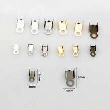 100pcs Cove Clasps Cord End Caps String Ribbon Leather Clip Tip Fold Crimp Bead Connectors For DIY Jewelry Making Findings