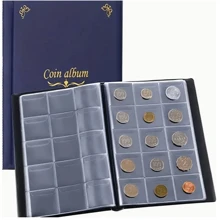 150-Slot Clear Pvc Coin Collection Album For Ancient & Commemorative Coins - Navy Blue - View 1