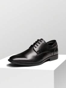 Mens Dress Shoes Oxfords Shoes For Men Business Derby Formal Wedding Office Work Black Shoes - 黑色 - 查看 6