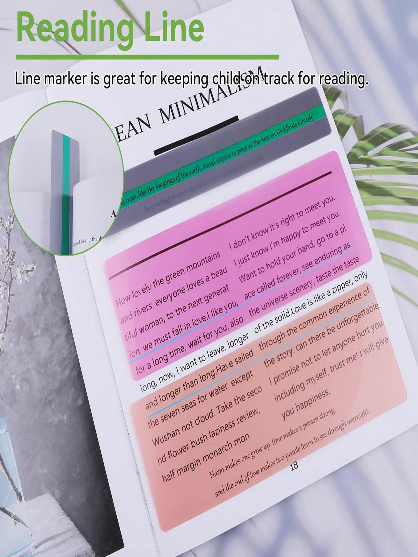 16pcs Guidance Reading Strips, Highlighter Strips, Reading Tracker