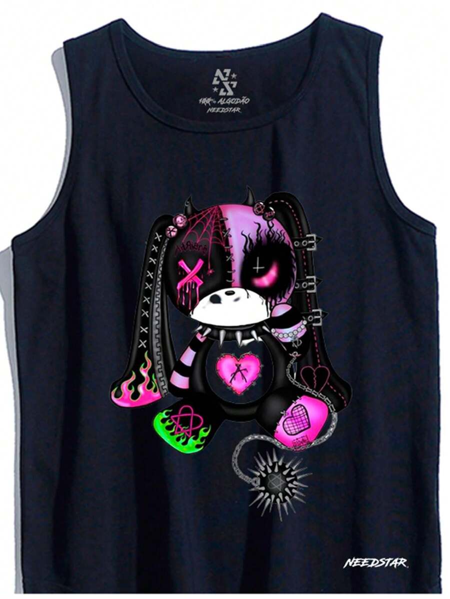 Men Tank Tops - Black - View 1