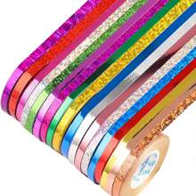 8卷*10米*8色彩色卷曲帶，閃閃發亮的金屬氣球串卷，適用於手工藝品、婚禮、情人節、生日、派對裝飾、包裝、製作、婚禮、節日和花店花卉 - 彩色 - 查看 5