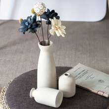 1pc Ceramic Matte Vase For Home Decor, Modern And Minimalist Decorative Vase Set For Pampas Grass, Boho Vase For Farmhouse Living Room Dining Room Tabletop Bookshelf Centerpiece Table Decor Gifts Birthday Graduation Room Decor Flower Vase Glass Vase