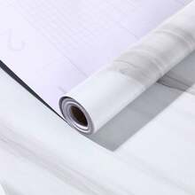 100cmMarble Self Adhesive Wall Stickers Kitchen Worktop Cupboard Cover Oil-Proof - Blanco - Ver 5