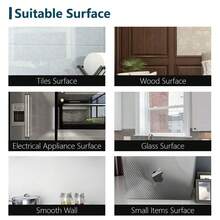 100cmMarble Self Adhesive Wall Stickers Kitchen Worktop Cupboard Cover Oil-Proof - Blanco - Ver 6