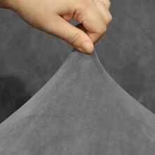 Funda de terciopelo para silla Relax de 5 plazas, funda elástica para sofá esquinero, juego de 7 piezas, funda antideslizante para sofá esquinero, protector de muebles en forma de L para sofá esquinero - Gris - Ver 8