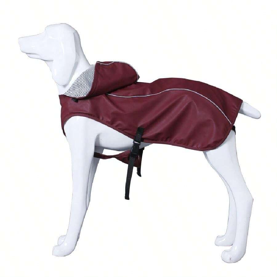 寵物便攜式pu雨衣,反光防水披風式狗雨衣,戶外服裝