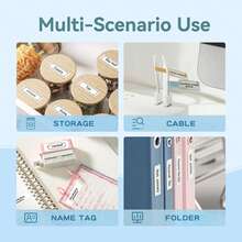 12-30 毫米 Niimbot D101 D11 D110 標籤熱感貼紙白色不乾膠紙防水 3 捲紙官方適用於印表機 - 3Rolls WH12-30mm210pcs - 查看 9