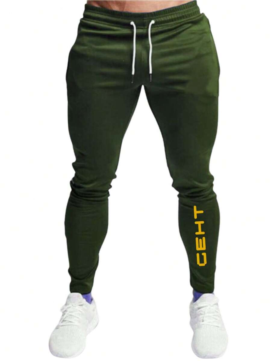 Men Sweatpants - 軍綠色 - 查看 1