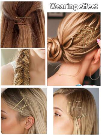 50 piezas Pinza de pelo plana, para flequillo, cabello grueso y fino, diseño simple y elegante mate, pinzas de pelo negras casuales, accesorios para el cabello