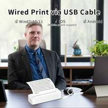 A4 Household Mini High Definition Portable Intelligent Mistake Question Correction Thermal Printer For Homeworks And Studies, Wireless Connection, 5 Rolls Of Thermal Paper Included - Pink - View 9