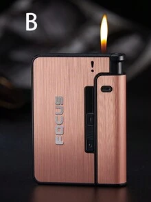 1pc Interchangeable Lighter (Lighter Not Included) Automatic Detachable Cigarette Case For 10pcs King Size Cigarettes - Multicolor - View 5