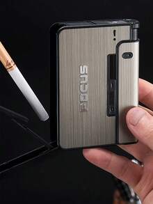1pc Interchangeable Lighter (Lighter Not Included) Automatic Detachable Cigarette Case For 10pcs King Size Cigarettes - Multicolor - View 3