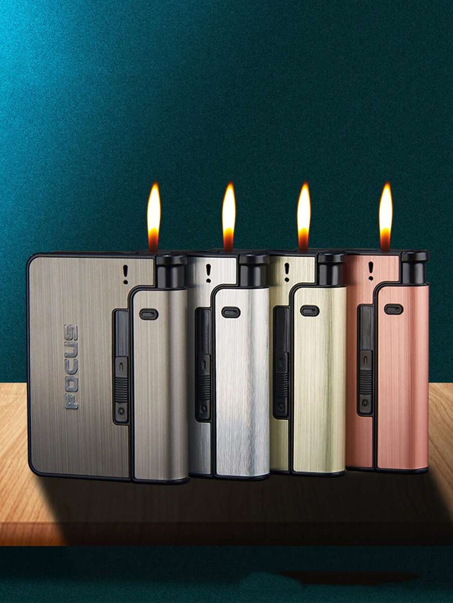 1pc Interchangeable Lighter (Lighter Not Included) Automatic Detachable Cigarette Case For 10pcs King Size Cigarettes - Multicolor - View 1