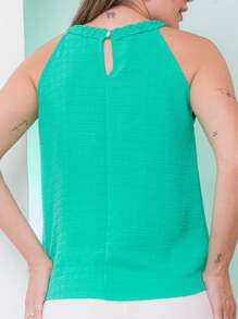 Women Tank Tops & Camis - Màu xanh Cadet - Xem 4