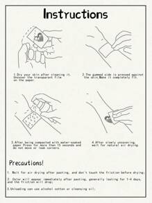 1 件臨時紋身貼紙,黑色和紫色火焰設計,酷炫時尚,適合手腕 - 彩色 - 查看 6