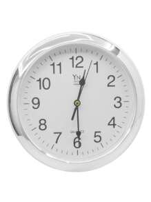 Relógio de Parede Pequeno YN Clock 23cm Prata Quartz Redondo - Prata - Visão 7