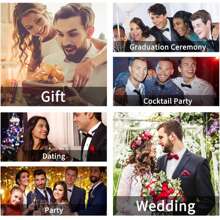 1pc Men Solid Color Adjustable Polyester Comfortable Leisure Fashion Bowtie Suitable For Festival, Wedding, Stage Party, Or Daily Matching With Shirts, Suits And Other Clothing Casual - Multicolor - View 4