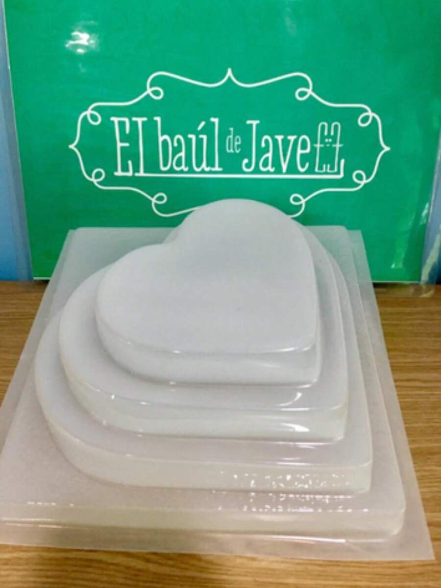 El Baul De Jave Molde para Gelatina en forma de Corazón de 3 pisos - Blanco - Ver 1