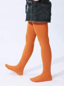 Mallas / Leggings De Baile Coloridos Para Niños - Naranja Quemada - Ver 8