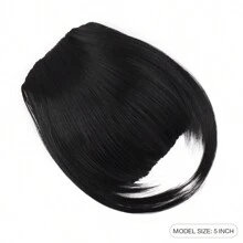 Synthetic Hair Bangs Hairbangs - Hitam - View 4