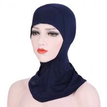 Z.H.A 1pc Solid Color Modal Turban Hat Thin Breathable Full Head Cover Scarf Cap Simple Under Scarf Cap Soft Cozy Elastic Bonnet Wrap Bonnet Hair Bonnet Turban - Multicolor - View 13