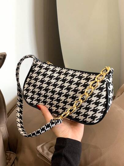 時尚經典豹紋腋下包,肩包,拼色女包,小包