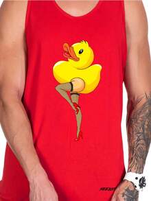 Camiseta Regata Needstar 100% algodão Estampa Pato Pernas