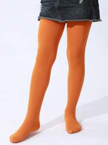 Mallas / Leggings De Baile Coloridos Para Niños - Naranja Quemada - Ver 4