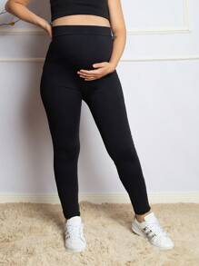 Maternity Leggings - Black - View 2