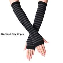 1 paire De À Rayures Gants , À La Mode Dessin Animé À manches longues Gants , Chaud Et Protection Solaire , Peut Être Tous Les Deux Homme Et Femme , Costume Halloween Décorations
