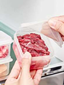 1pc Freezer Meat Separator Box With Grids, Storage Container For Rice, Onion, Garlic, Ginger In Kitchen - Multicolor - View 5