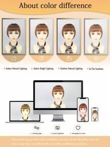 前劉海夾鬢角 - 鏽棕色 - 查看 9