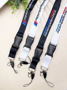 1 件运动风格高性能手机挂绳，带扣，适用于汽车改装、徽章夹、钥匙扣、工作卡展示休闲汽车配件包魅力学院风可爱哥特 Y2k - 黑與白 - 查看 2