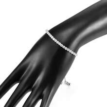 1pc Stainless Steel Adjustable Size Tennis CZ Chain Bracelets For Women And Men
