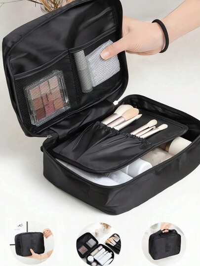 Black Cosmetic Bag Makeup Bag Travel Makeup Bags Cosmetic Bag For Home Use School Makeup Kits Dormitory Cosmetic Bag Travel Essentials Large Capacity Cosmetic Bag Ladies Cosmetic Bag Cosmetic Organizer Travel Storage Bag Cosmetic Bags Makeup Storage Toiletry Bag Multi-Functional Bag Carry-On Bag Clutch Bag Men Toiletry Bag School Supplies Make Up Bag Holiday Essentials Makeup Pouch Makeup Organizer Holiday Winter 2024