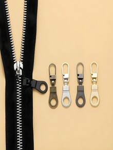 Detachable Zipper Head, Universal Zipper Head Accessories ForCoat Shoes Boots, Metal Pull Lock Pendant Pull - Multicolor - View 2
