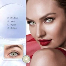 Soft Hydrogel Contact Lenses Pack 1 Pair Natural Color Contact Lenses Without Prescription. Duration: 12 Months. With Case And 10ml Of Solution