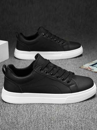 Men's Casual Outdoor Sports Sneakers, Fashion Personalized Flat Deck Shoes For Street Photography, Party, Comfortable Round Toe Flat Casual Sports Shoes, Lightweight Fashionable Unisex White Shoes For Outdoor Travel, Vacation