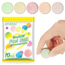 10片/包薰衣草精油足浴泡腾片，适合所有年龄段 - 彩色 - 查看 2