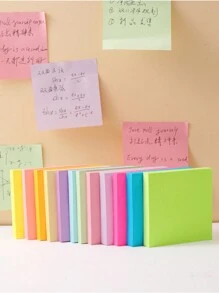 1入組100張固色強黏紙，適用於手帳、Salt系列INS Morandi色便箋備忘錄、裝飾和文具。